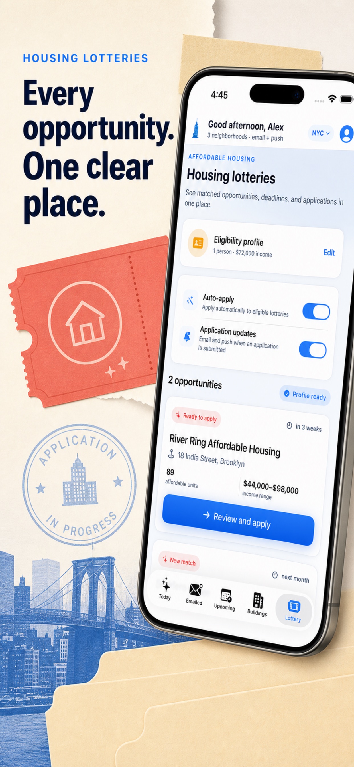 Affordable housing lottery matches in the RentReboot iPhone app